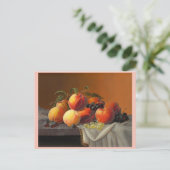 Pfirsiche, Trauben und Äpfel Postkarte (Stehend Vorderseite)