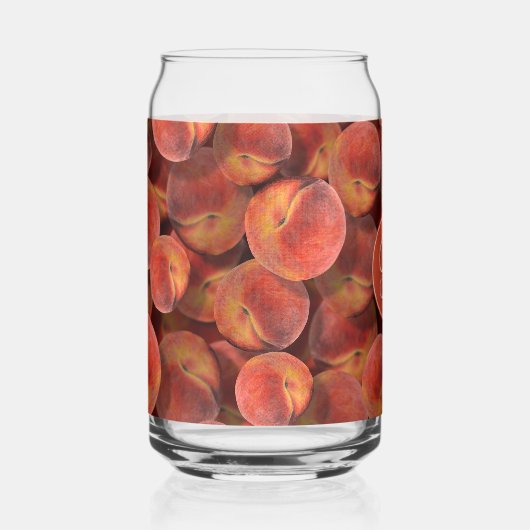 Pfirsiche trinken Glas (Vorderseite)