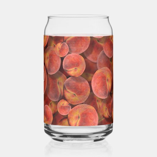 Pfirsiche trinken Glas (Rückseite)