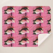 Pfirsiche Tuxedo Cat Medium Sherpa Blanket Sherpadecke (Vorderseite (Horizontal))