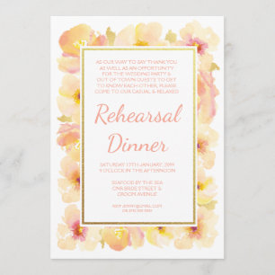 Pfirsiche u. SahnegoldProben-Abendessen laden ein Einladung