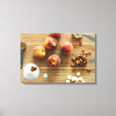 Pfirsiche und Almonds ummantelte Canvas Leinwanddruck (Vorderseite)