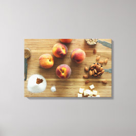Pfirsiche und Almonds ummantelte Canvas Leinwanddruck