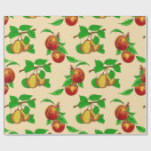 Pfirsiche und Birnen Geschenkpapier (Flach)
