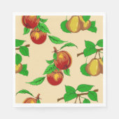 Pfirsiche und Birnen Papier Napkins Serviette (Vorderseite)