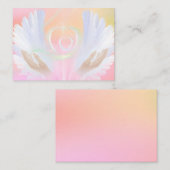 Pfirsiche und Cream Angel Wings Healing Card Visitenkarte (Vorne/Hinten)