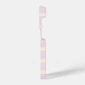 Pfirsiche und creme 5 Streifen Muster iPhone Hülle (Linke Seite)