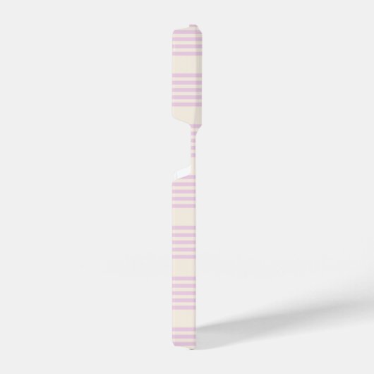 Pfirsiche und creme 5 Streifen Muster iPhone Hülle (Rechte Seite)