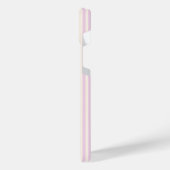 Pfirsiche und creme 5 Streifen Muster iPhone Hülle (Linke Seite)