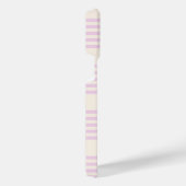 Pfirsiche und creme 5 Streifen Muster iPhone Hülle (Rechte Seite)