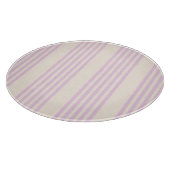 Pfirsiche und creme 5 Streifen Muster Schneidebrett (Ecke)