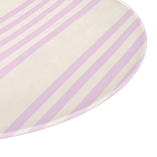 Pfirsiche und creme 5 Streifen Muster Schneidebrett (Ecke)