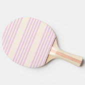 Pfirsiche und creme 5 Streifen Muster Tischtennis Schläger (Seitenansicht)