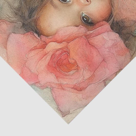 Pfirsiche und Creme Beauty1 Seidenpapier (Ausschnitt)