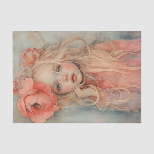 Pfirsiche und Creme Beauty6 Seidenpapier (Vorderseite)