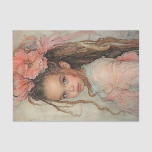 Pfirsiche und Creme Beauty9 Seidenpapier (Vorderseite)