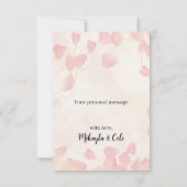 Pfirsiche und Creme Danke Karten (Rückseite)