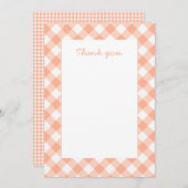 Pfirsiche und Creme flach danke Karte (Vorne/Hinten)