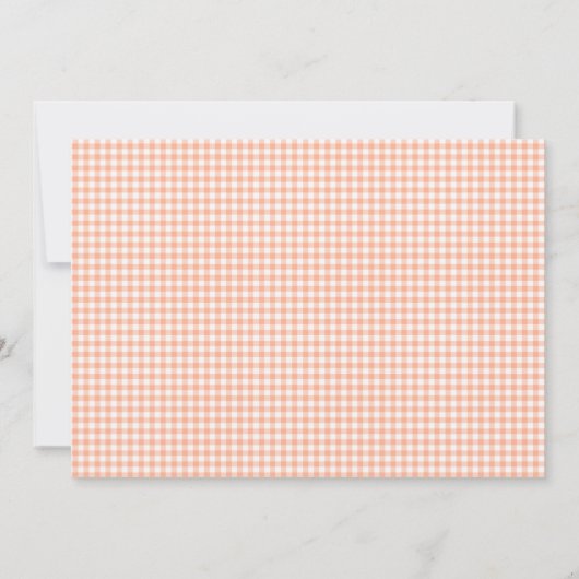 Pfirsiche und Creme-Karte Einladung (Rückseite)