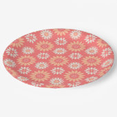 Pfirsiche und Creme Pappteller (Schrägansicht)