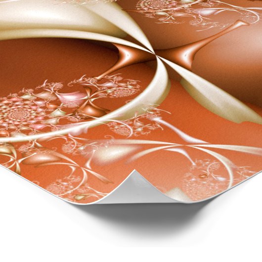 Pfirsiche und Creme Poster (Ecke)