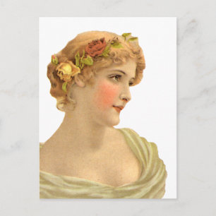 Pfirsiche und Creme Postkarte