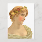 Pfirsiche und Creme Postkarte (Vorderseite)