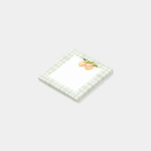 Pfirsiche und karierte Post-it-Notizen Post-it Klebezettel (angewinkelt)