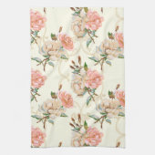 Pfirsiche und Küchenutensilien Geschirrtuch (Vertikal)