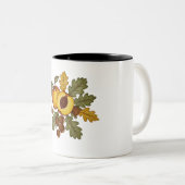 Pfirsiche und Nüsse Zweifarbige Tasse (VorderseiteRechts)