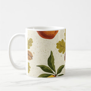 Pfirsiche und Nuts-Tasse - Vintag botanisch Kaffeetasse