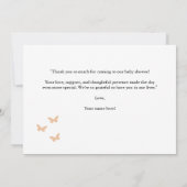 Pfirsiche und rosa Garten Dankeskarte (Rückseite)