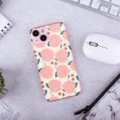 Pfirsiche und Rote Kirschen Fruchtmuster Case-Mate iPhone Hülle