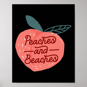 Pfirsiche und Strände Süßes Fruchtpfirsich Poster