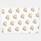 Pfirsiche und Wrackpapier Geschenkpapier Set (Vorderseite)