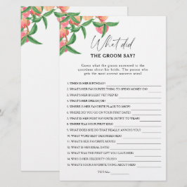 Pfirsiche - Was hat der Bräutigam zu Brautspiel ge