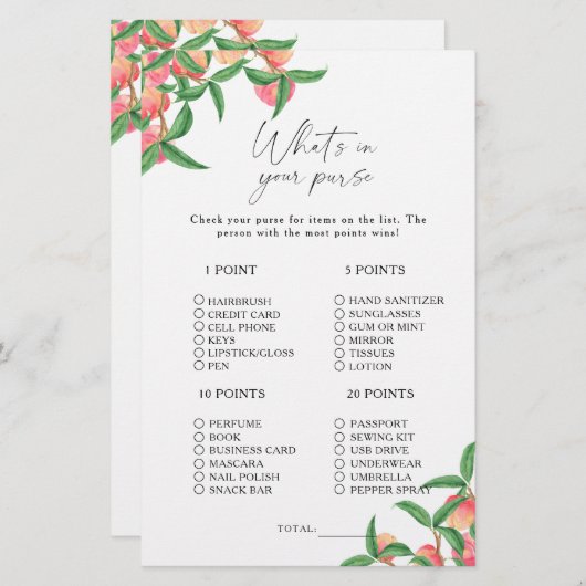 Pfirsiche - Was ist in deinem Handyspiel? (Vorne/Hinten)