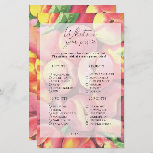 Pfirsiche - Was ist in deinem Handyspiel? (Vorne/Hinten)