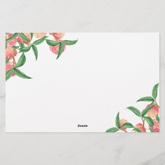 Pfirsiche - Wer bin ich Brautparty Briefpapier (Rückseite)