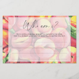 Pfirsiche - Wer bin ich Brautparty Briefpapier