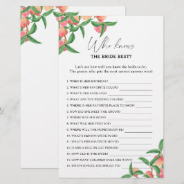 Pfirsiche - Wer kennt das beste Spiel der Braut