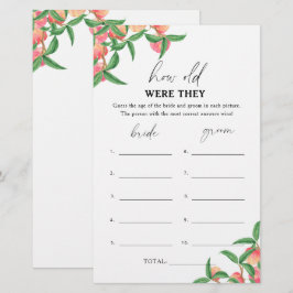 Pfirsiche - Wie alt waren sie in einem Brautspiel