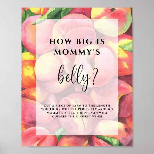 Pfirsiche - Wie groß ist das Bauchposter der Mama? Poster (Vorne)