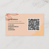 Pfirsichertönen Visitenkarte (Rückseite)