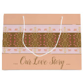 Pfirsichfarben Große Geschenktüte (Vorderseite)