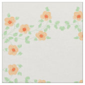 Pfirsichfarben mit rostfarbener orangefarbener Blü Stoff (Nahaufnahme)