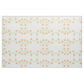 Pfirsichfarben mit rostfarbener orangefarbener Blü Stoff (Fat Quarter (45,7 x 55,9 cm))