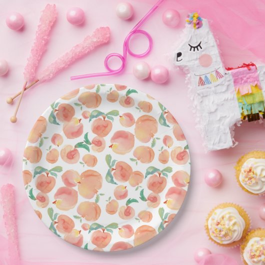 Pfirsichfarben Pappteller (Party)