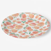 Pfirsichfarben Pappteller (Schrägansicht)