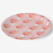Pfirsichfarben Pappteller (Schrägansicht)